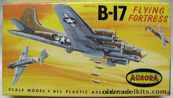 Aurora 1/156 Boeing B-17 Flying Fortress, 491-70 plastic model kit